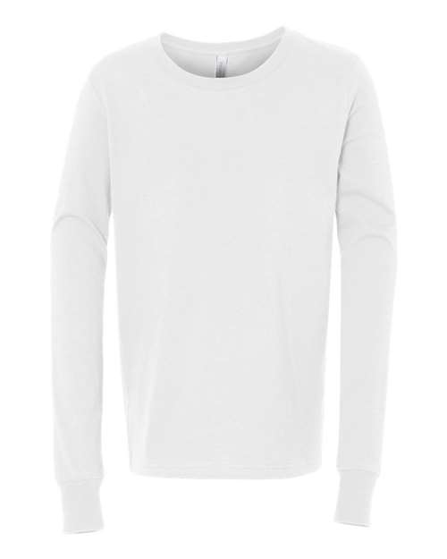 Youth Jersey Long Sleeve Tee - White Front