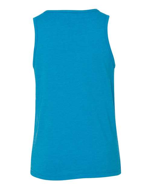 Youth Jersey Tank - Neon Blue Back