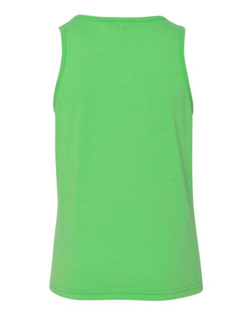 Youth Jersey Tank - Neon Green Back