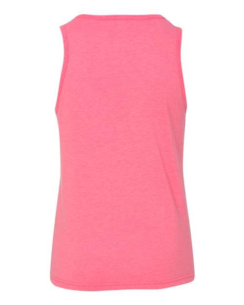 Youth Jersey Tank - Neon Pink Back