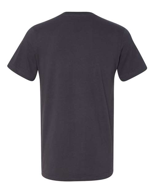 Unisex Jersey V-Neck Tee - Dark Grey Back