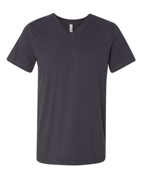 Unisex Jersey V-Neck Tee - Dark Grey Front