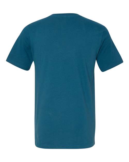 Unisex Jersey V-Neck Tee - Deep Teal Back
