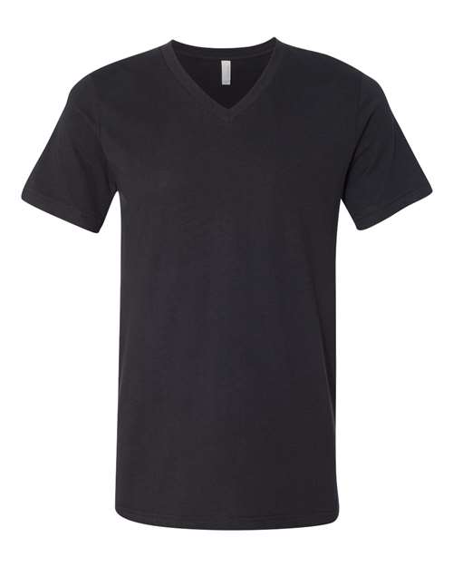 Unisex Jersey V-Neck Tee - Vintage Black Front