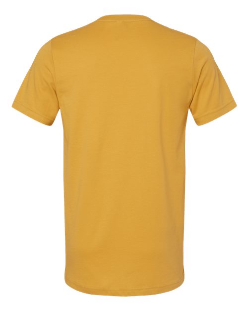 Unisex Jersey V-Neck Tee - Mustard Back