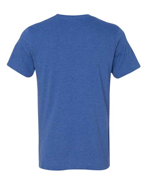 Men's Jersey Pocket Tee - Heather True Royal/ Navy Back