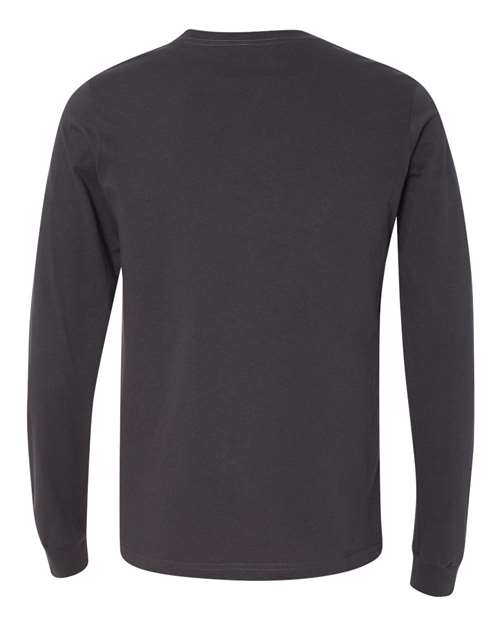 Unisex Jersey Long Sleeve Tee - Dark Grey Back