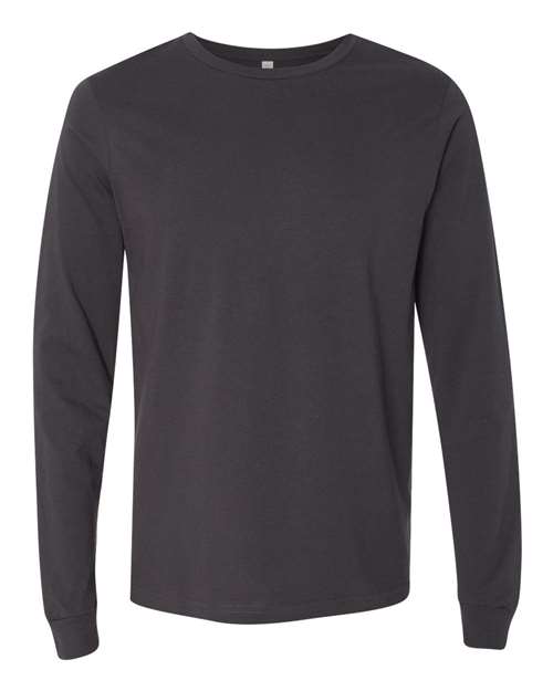 Unisex Jersey Long Sleeve Tee - Dark Grey Front