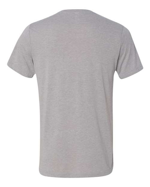 Unisex Triblend V-Neck Tee - Athletic Grey Triblend Back