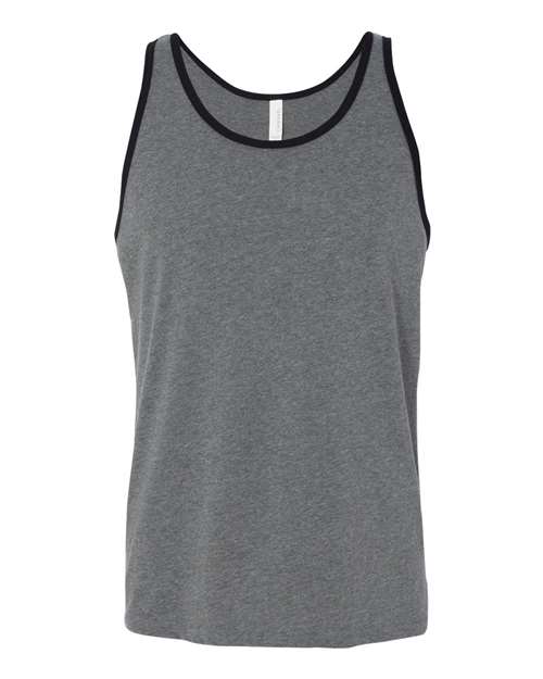 Jersey Tank - Deep Heather/ Black Front