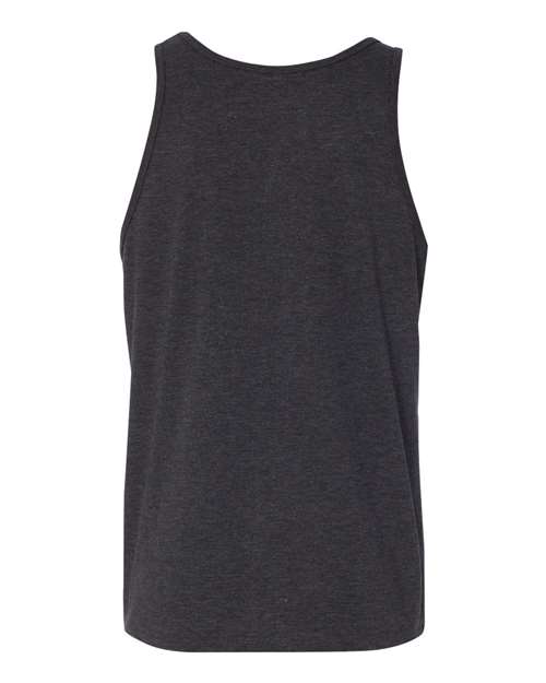 Jersey Tank - Charcoal Black Triblend/ Solid Black Triblend Back