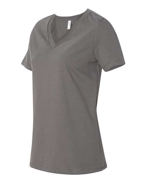 BELLA + CANVAS Women’s Relaxed Jersey V-Neck Tee - Side
