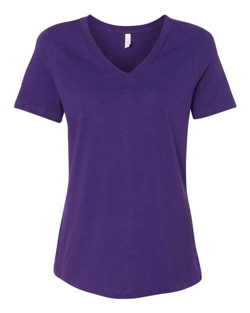 Women’s Relaxed Jersey V-Neck Tee - Team Purple Front