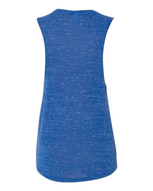 Women's Flowy Scoop Muscle Tank - True Royal Marble Back