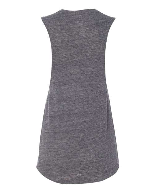 Women's Flowy Scoop Muscle Tank - Asphalt Slub Back