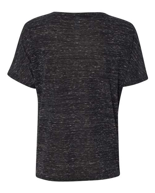 Women’s Slouchy V-Neck Tee - Black Marble Back
