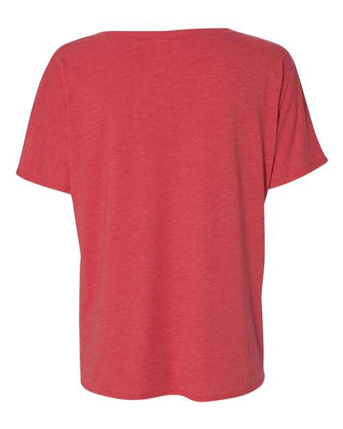 Women’s Slouchy V-Neck Tee - Red Triblend Back