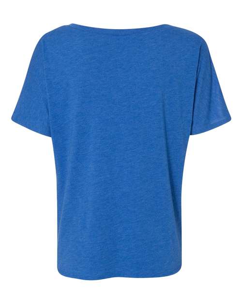 Women’s Slouchy V-Neck Tee - True Royal Triblend Back