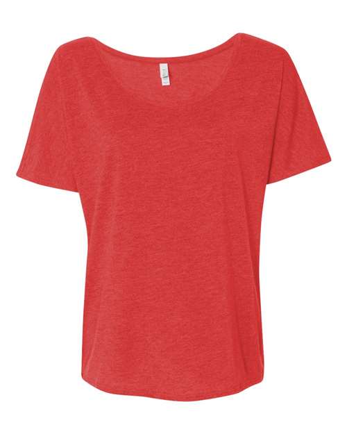 Women’s Slouchy Tee - Red Triblend Front