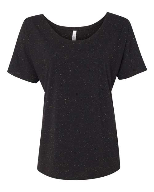 Women’s Slouchy Tee - Black Speckled Front