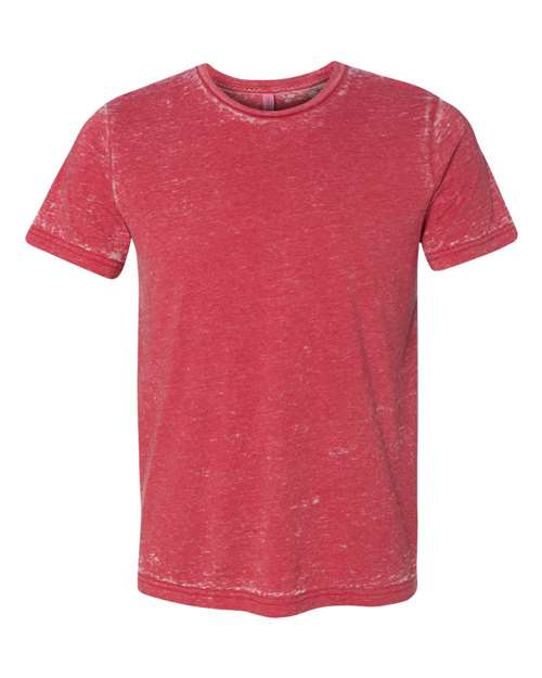 Unisex Texture Tee - Red Acid Wash Front