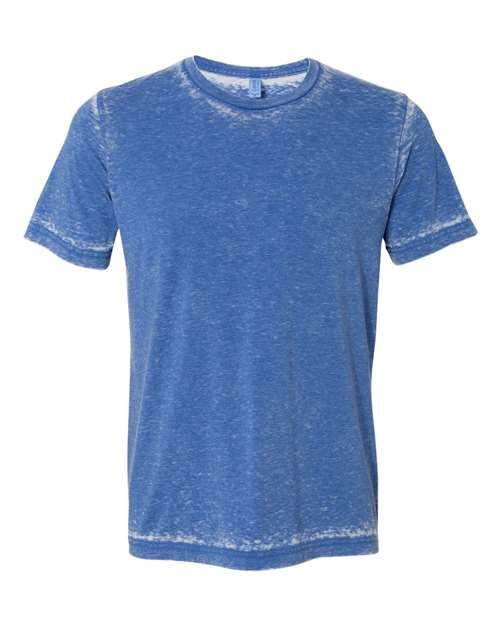 Unisex Texture Tee - True Royal Acid Wash Front