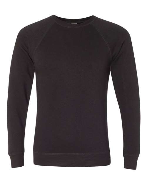 Unisex Special Blend Raglan Crewneck Sweatshirt - Black Front