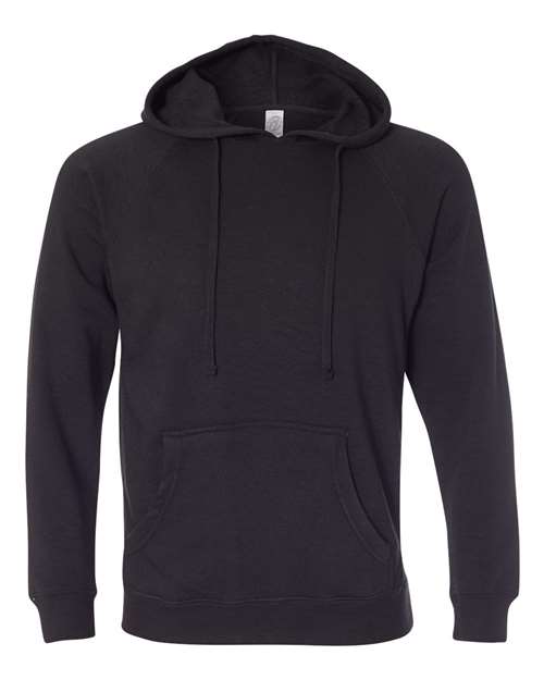 Unisex Special Blend Raglan Hooded Sweatshirt - Black Front
