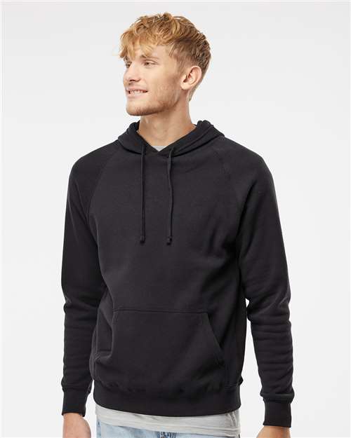 Independent Trading Co. Unisex Special Blend Raglan Hooded Sweatshirt - Model Front