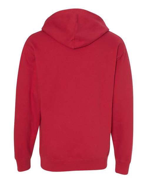 Unisex Midweight Hooded Sweatshirt - Red Back