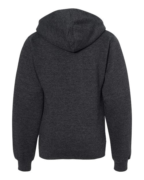 Youth Midweight Hooded Sweatshirt - Charcoal Heather Back