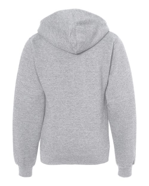 Youth Midweight Hooded Sweatshirt - Grey Heather Back