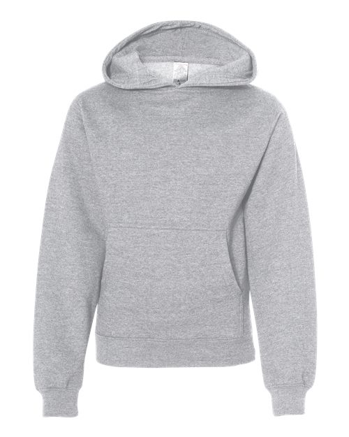 Youth Midweight Hooded Sweatshirt - Grey Heather Front