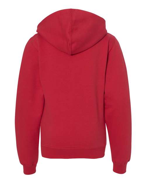Youth Midweight Hooded Sweatshirt - Red Back