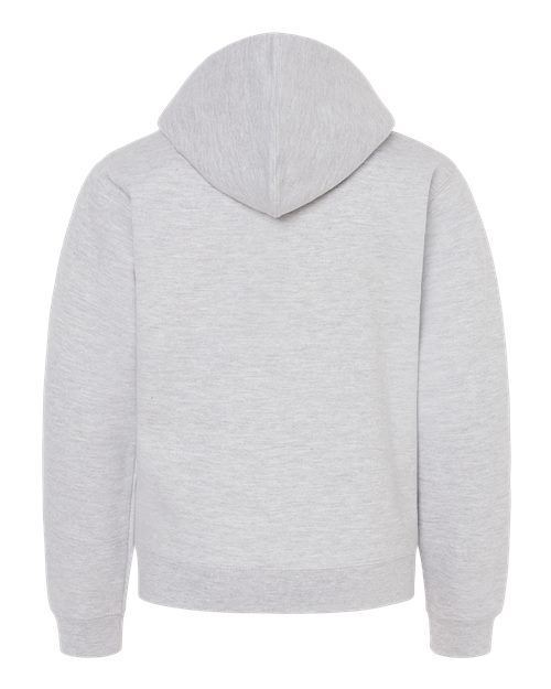 Youth Midweight Full-Zip Hooded Sweatshirt - Grey Heather Back