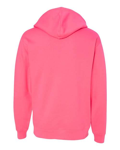 Unisex Midweight Hooded Sweatshirt - Neon Pink Back