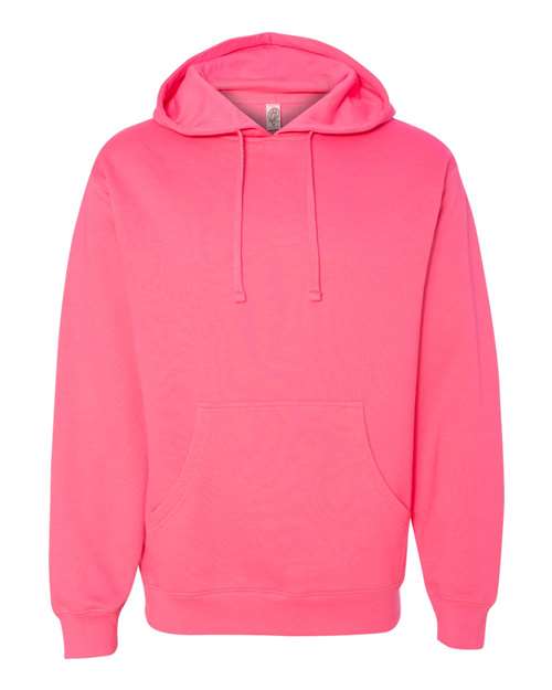 Unisex Midweight Hooded Sweatshirt - Neon Pink Front