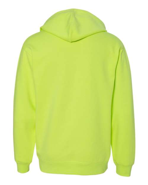 Unisex Midweight Hooded Sweatshirt - Safety Yellow Back