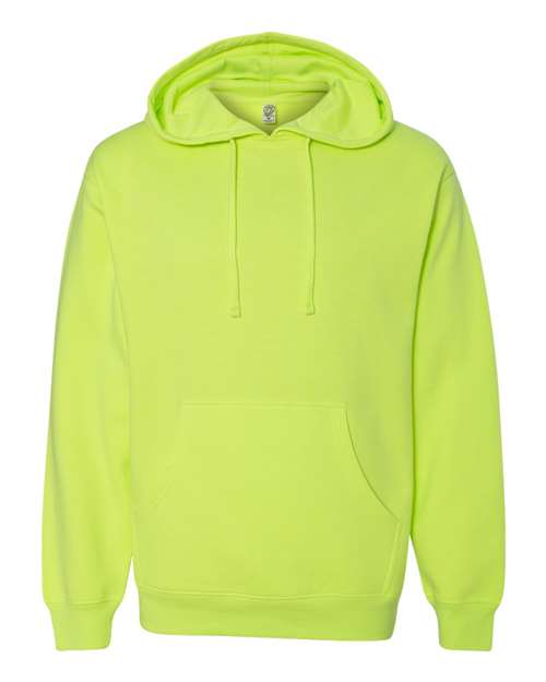 Unisex Midweight Hooded Sweatshirt - Safety Yellow Front