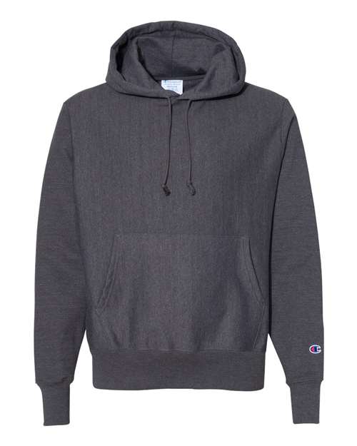 Unisex Reverse Weave® Hooded Sweatshirt - Charcoal Heather Front
