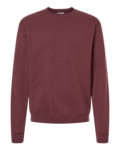 Unisex Powerblend® Crewneck Sweatshirt - Maroon Heather Front