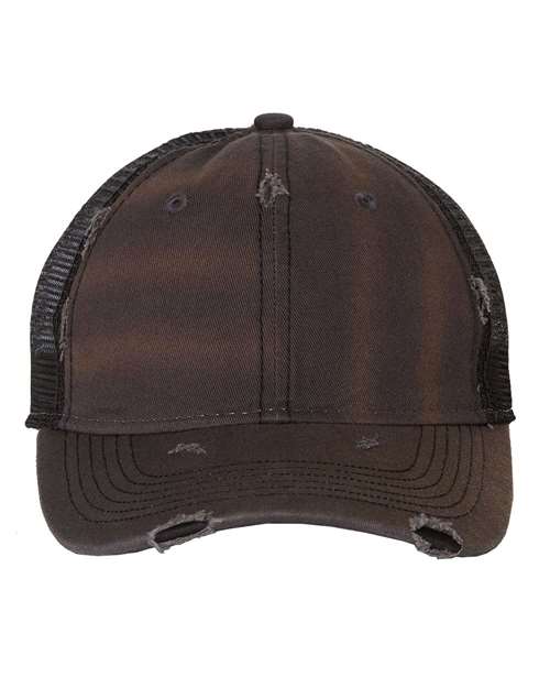Bounty Dirty-Washed Mesh-Back Cap - Charcoal/ Black Front