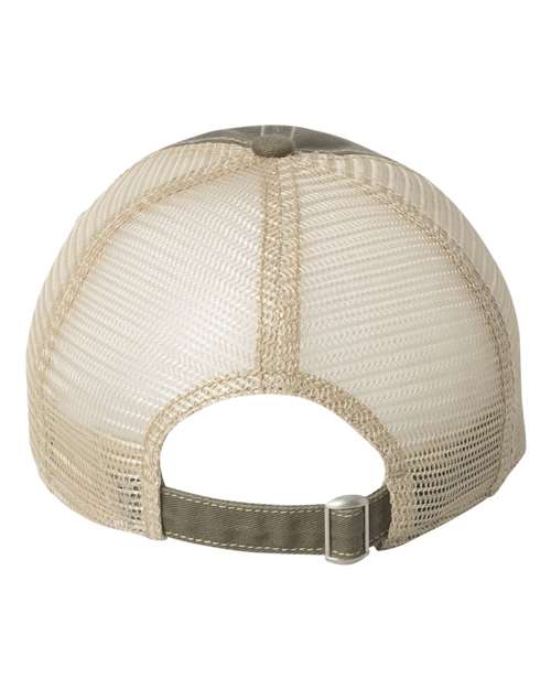 Bounty Dirty-Washed Mesh-Back Cap - Olive/ Khaki Back
