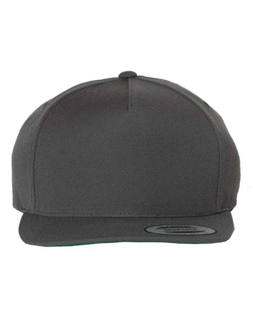 YP Classics Premium Five-Panel Snapback Cap - Dark Grey Front