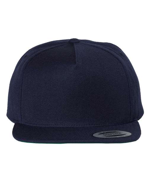 YP Classics Premium Five-Panel Snapback Cap - Navy Front