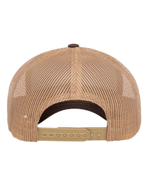 Retro Trucker Cap - Brown/ Khaki Back