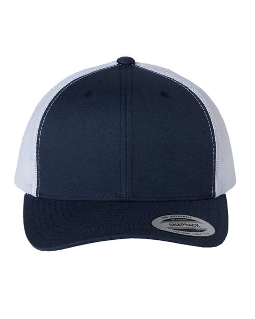 Retro Trucker Cap - Navy/ White Front