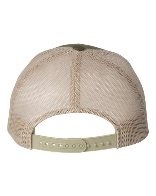 Retro Trucker Cap - Moss/ Khaki Back