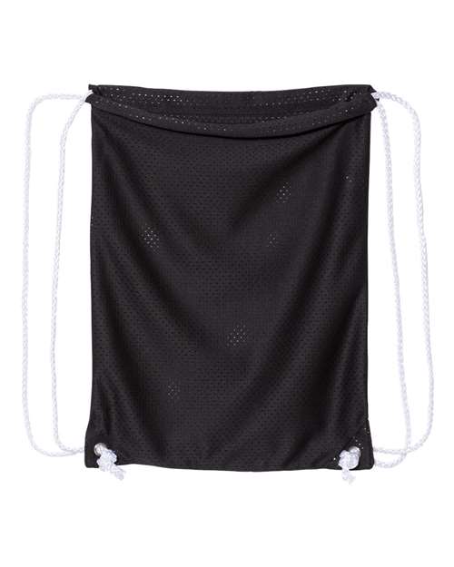 Mesh Drawstring Backpack - Black Back