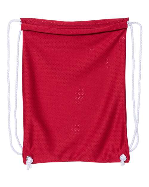 Mesh Drawstring Backpack - Red Back